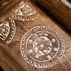 手彫りのマンゴーウッドトレイ Sサイズ　【25cm×15cm】 - サブ3