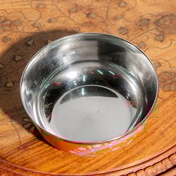 手描きカシミールペイントのカトリ・カレー小皿[直径：10cm x 高さ：4cm ] - オレンジペイズリー - サブ4