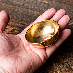 インドの礼拝用 ブラスボウル[約6.3cm] - サブ5