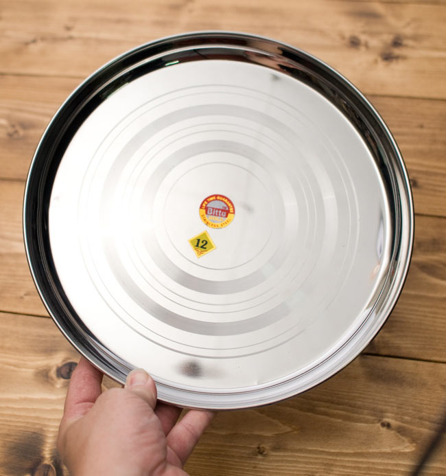 カレー大皿 [約27.5cm]-重ね収納ができるタイプ 4 - 裏面はスッキリシンプルです。お手入れが楽で便利です