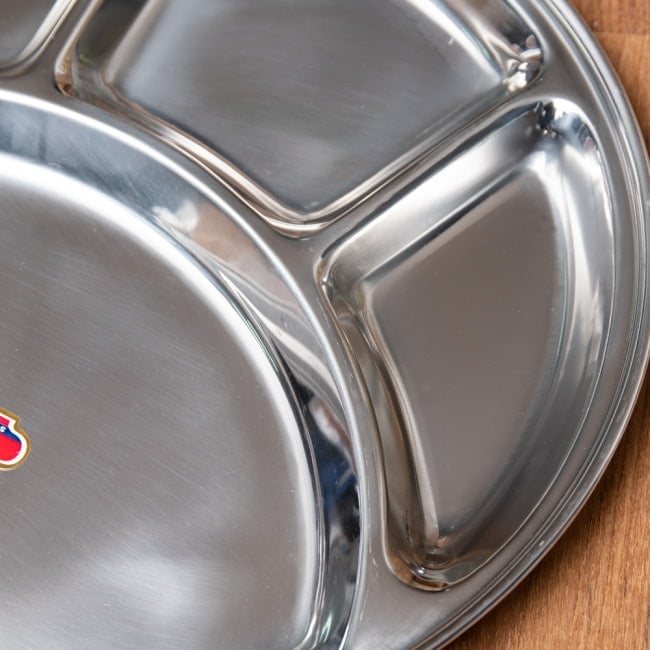 カレー丸皿 ステンレス製 しっかりとした厚み【約32cm】 4 - 拡大写真です