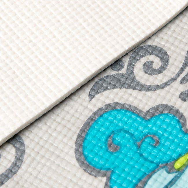 エスニック柄 ヨガマット（6mm） - ダマスクグレー 4 - マットの厚みは使い勝手の良い6ｍｍです