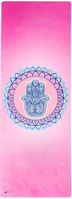 (天然ゴム)高品質エスニックヨガマット4mm - ハムサピンク - サブ2