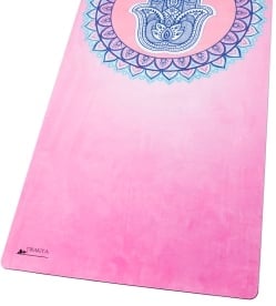 (天然ゴム)高品質エスニックヨガマット4mm - ハムサピンク - サブ5