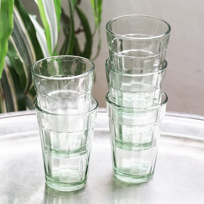 【5個セット】インドのチャイ カップ【高さ:約8.5cm 直径:約6cm 約110ml】 11 - 重ねせるとこんな感じです