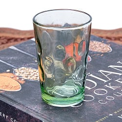 【5個セット】インドのチャイ カップ - 装飾つき[直径:6.5cm程度 高さ:9.5cm程度]
