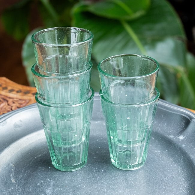 【5個セット】インドのチャイカップ[約7.5cm 直径：約5.3cm 約80ml] 10 - 重ねてみるとこんな感じです