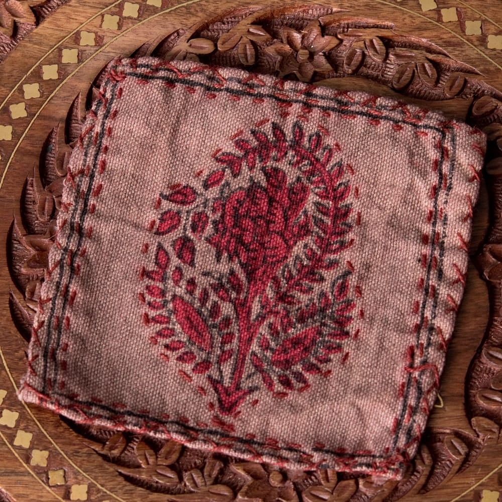 6枚セット】インドの手造りコースター マスタード色 の通販 - TIRAKITA.COM