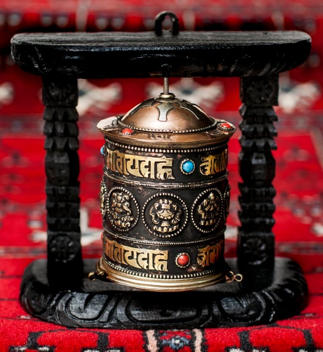 【送料無料】 壁掛けマニ車 / チベット 宗教用品 密教 仏教 アジア チベタン エスニック インド 雑貨