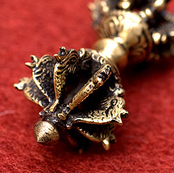 ドルジェ（ヴァジュラ・金剛杵） - 九鈷杵【長さ：9cm】 - サブ2