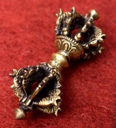 ドルジェ(ヴァジュラ・金剛杵) - 九鈷杵【長さ:9cm】