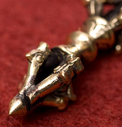 ドルジェ（ヴァジュラ・金剛杵） - 九鈷杵【長さ：8cm】 - サブ2