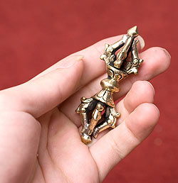 ドルジェ（ヴァジュラ・金剛杵） - 九鈷杵【長さ：8cm】 - サブ5