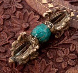 ドルジェ(ヴァジュラ・金剛杵) - 九鈷杵【長さ:8cm】