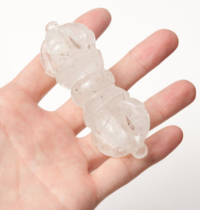 水晶のドルジェ（ヴァジュラ・金剛杵）[9.5cm] の通販[送料無料 