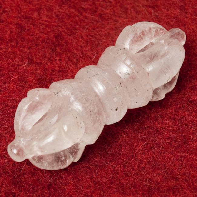 水晶クリスタルヒマラヤ産バジュラ 密教法具お守りチベットドルジェ