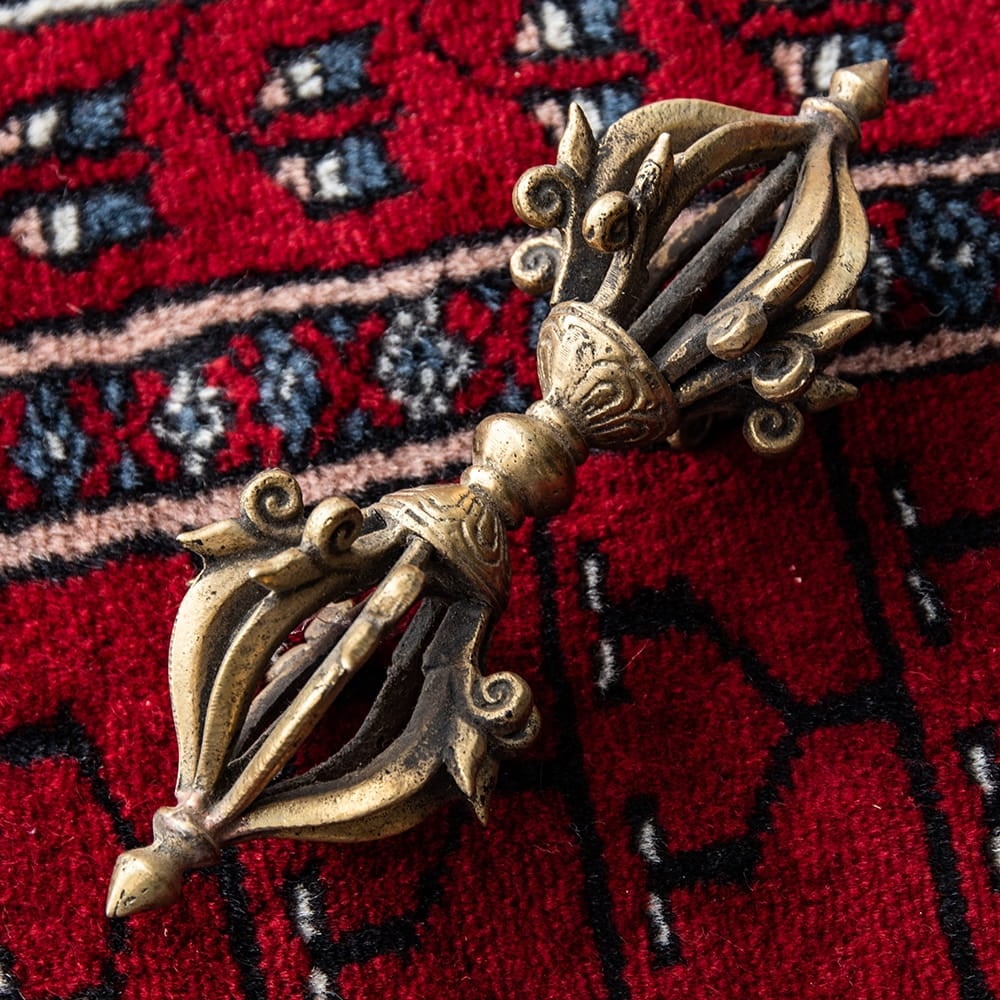 ドルジェ（ヴァジュラ 金剛杵） 約16cm / 密教法具 アジア チベタン マニ エスニック インド 雑貨