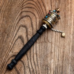 手持ちマニ車-持ち手黒(小)