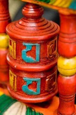 アンティック・卓上2段マニ車[横幅15.5cmx高さ17.5cm] - サブ2