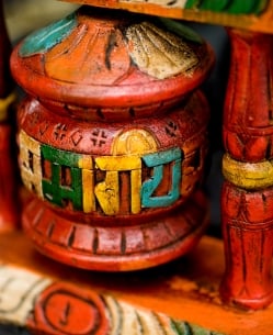 アンティック・卓上マニ車[横幅18cmx高さ16.5cm] - サブ2