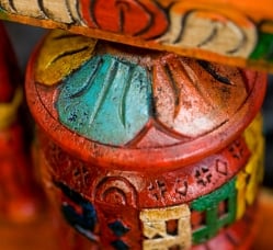 アンティック・卓上マニ車[横幅18cmx高さ16.5cm] - サブ3