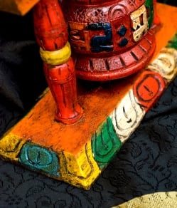 アンティック・卓上マニ車[横幅18cmx高さ16.5cm] - サブ5