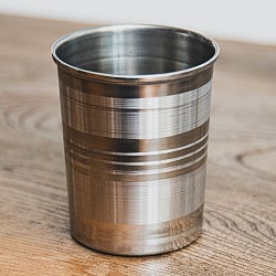 【送料無料・15個セット】ステンレスのチャイカップ[直径：約7.5cm x 高さ：約9cm ]の商品写真