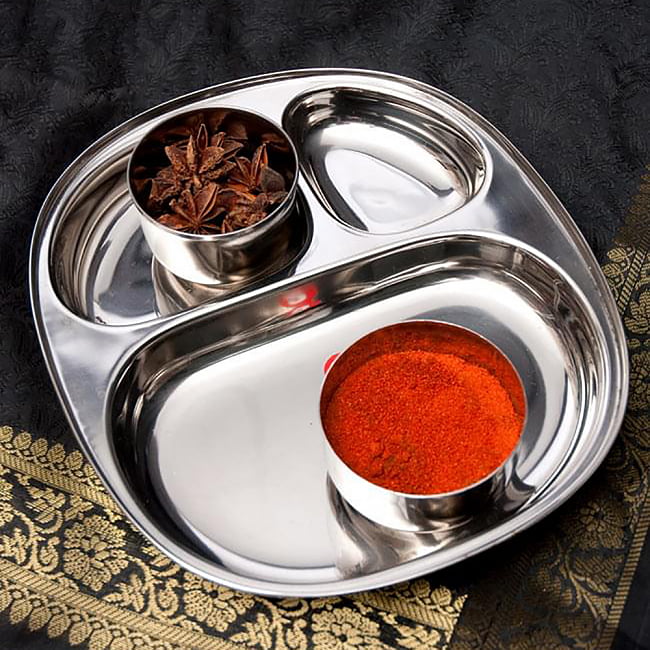 【送料無料・4個セット】3分割ランチプレート[約25.5cm] 6 - ランチプレートの使用例です。（写真は類似商品です。）