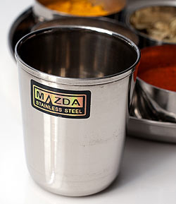 【送料無料・8個セット】チリチリと音が鳴る!! ステンレスのチャイカップ [直径6.2cm×高さ6.8cm] - サブ2