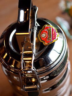 【送料無料・2個セット】【4段】インドの弁当箱 ベーグル型 - サブ3