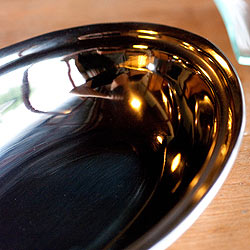 【送料無料・2個セット】【冷めにくい！二層式】インドのステンレスと銅製　オーバルプレート[約18.5cm×13cm] - サブ3