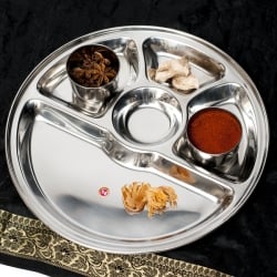 【送料無料・3個セット】5分割カレー丸皿[直径約32cm] - サブ2