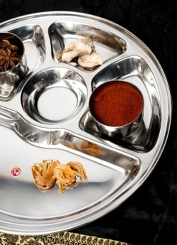 【送料無料・3個セット】5分割カレー丸皿[直径約32cm] - サブ3