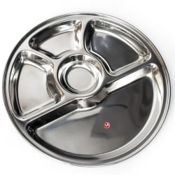 【送料無料・3個セット】5分割カレー丸皿[直径約32cm] - サブ4