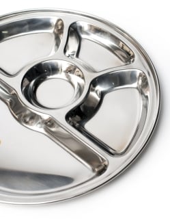 【送料無料・3個セット】5分割カレー丸皿[直径約32cm] - サブ5