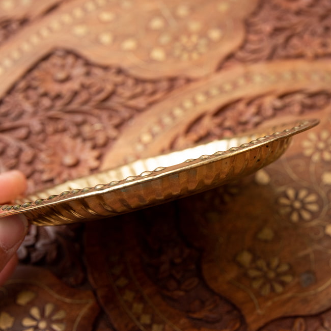 【送料無料・7個セット】【祭壇用】オーンの礼拝皿　【直径：約17cm】 8 - 別の角度から写してみました。