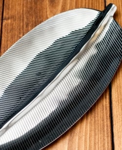 【送料無料・3個セット】インドのステンレス製 バナナリーフプレート[約26.5cm] - サブ3