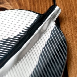 【送料無料・3個セット】インドのステンレス製 バナナリーフプレート[約26.5cm] - サブ5