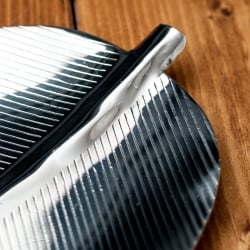 【送料無料・2個セット】インドのステンレス製 バナナリーフプレート[約31.5cm] - サブ5