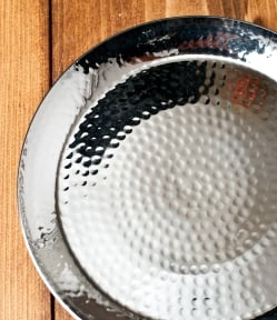 【送料無料・3個セット】槌目仕上げのラウンドターリー[約17.5cm] - サブ3