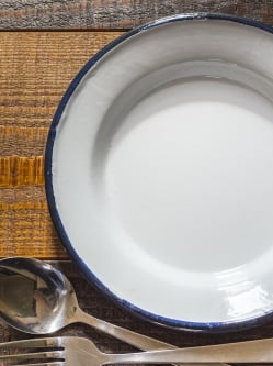 【送料無料・5個セット】印度琺瑯 アンティーク調のホーロー エッグプレート - 19cm - サブ4