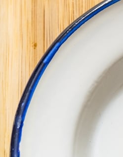 【送料無料・4個セット】印度琺瑯 アンティーク調のホーロー トーストプレート - 20cm - サブ4