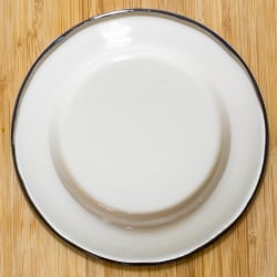 【送料無料・4個セット】印度琺瑯 アンティーク調のホーロー トーストプレート - 20cm - サブ5