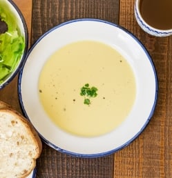 【送料無料・4個セット】印度琺瑯 アンティーク調のホーロー スーププレート - 22cm - サブ2