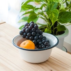 【送料無料・4個セット】印度琺瑯 アンティーク調のホーロー 多目的ボウル - 外径20cm程度 - サブ2