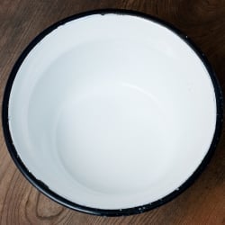 【送料無料・2個セット】印度琺瑯 アンティーク調のホーロー 多目的ボウル - 外径25cm程度 - サブ5