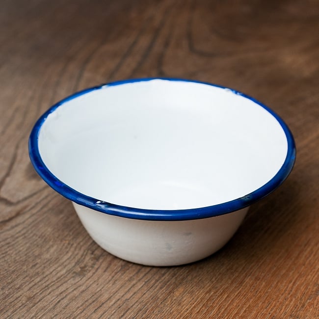 【送料無料・7個セット】印度琺瑯 アンティーク調のホーロー 多目的ボウル - 外径14.7cm程度 3 - しっとりと美しい器です。