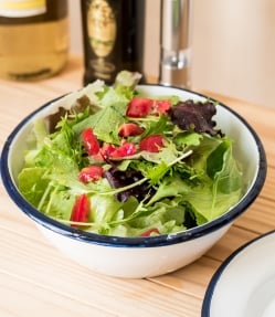 【送料無料・4個セット】印度琺瑯 アンティーク調のホーロー サラダボウル - 18.5cm - サブ2