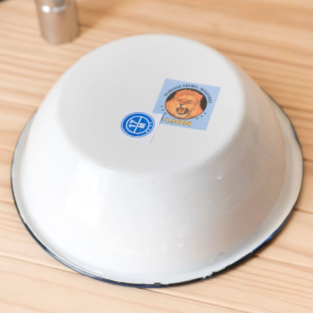 送料無料・4個セット】印度琺瑯 アンティーク調のホーロー サラダ