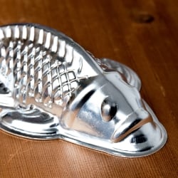 【送料無料・4個セット】縁起の良い鯉 魚の形をしたアルミニウム製 お菓子の型 - 20cm - サブ5